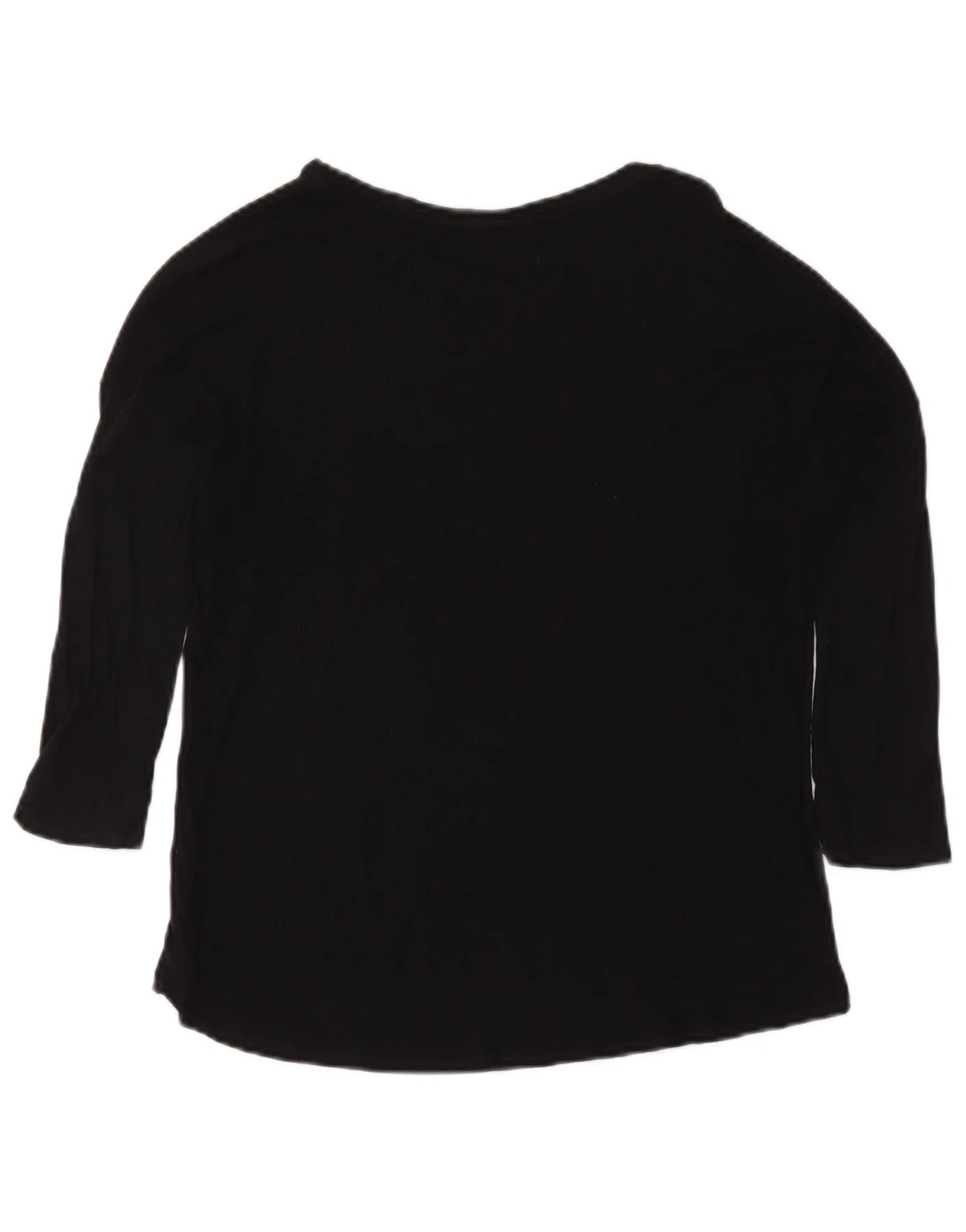 Massimo Dutti Womens Top 3/4 Sleeve UK 12 Medium Black - Image 2