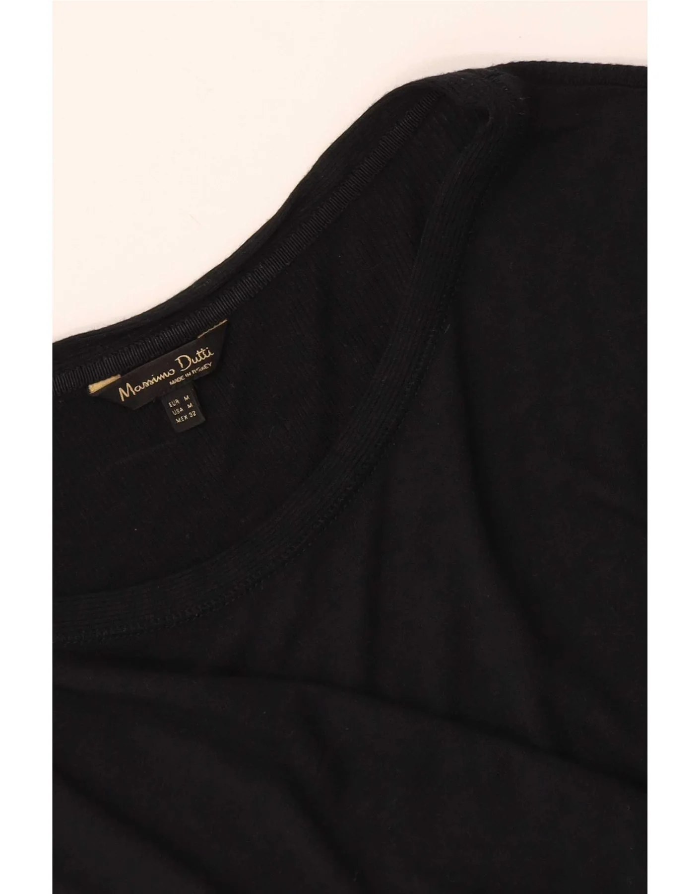 Massimo Dutti Womens Top 3/4 Sleeve UK 12 Medium Black - Image 3