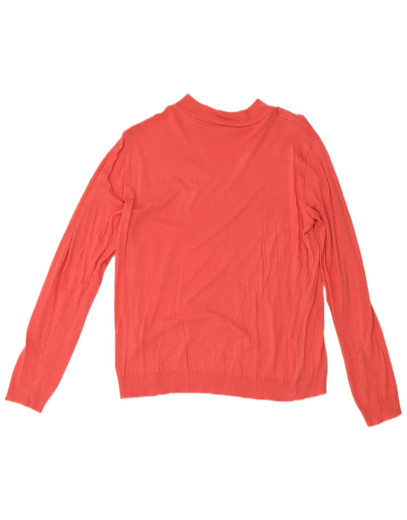 Massimo Dutti Womens Top Long Sleeve UK 18 XL Pink Lyocell - Image 2