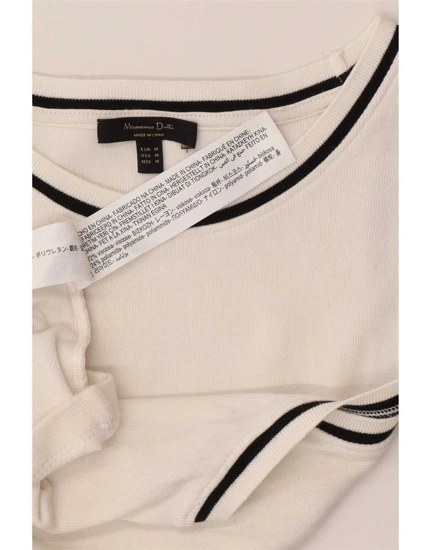 Massimo Dutti Womens Vest Top UK 12 Medium White Viscose - Image 3