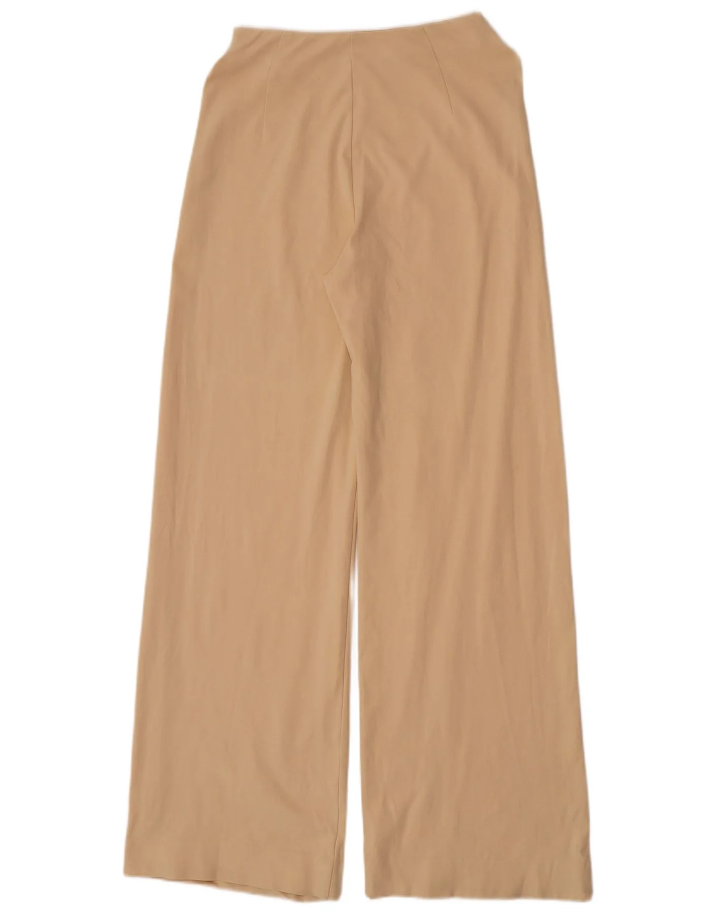 Massimo Dutti Womens Wide Leg Casual Trousers Small W26 L32 Beige Polyamide - Image 2