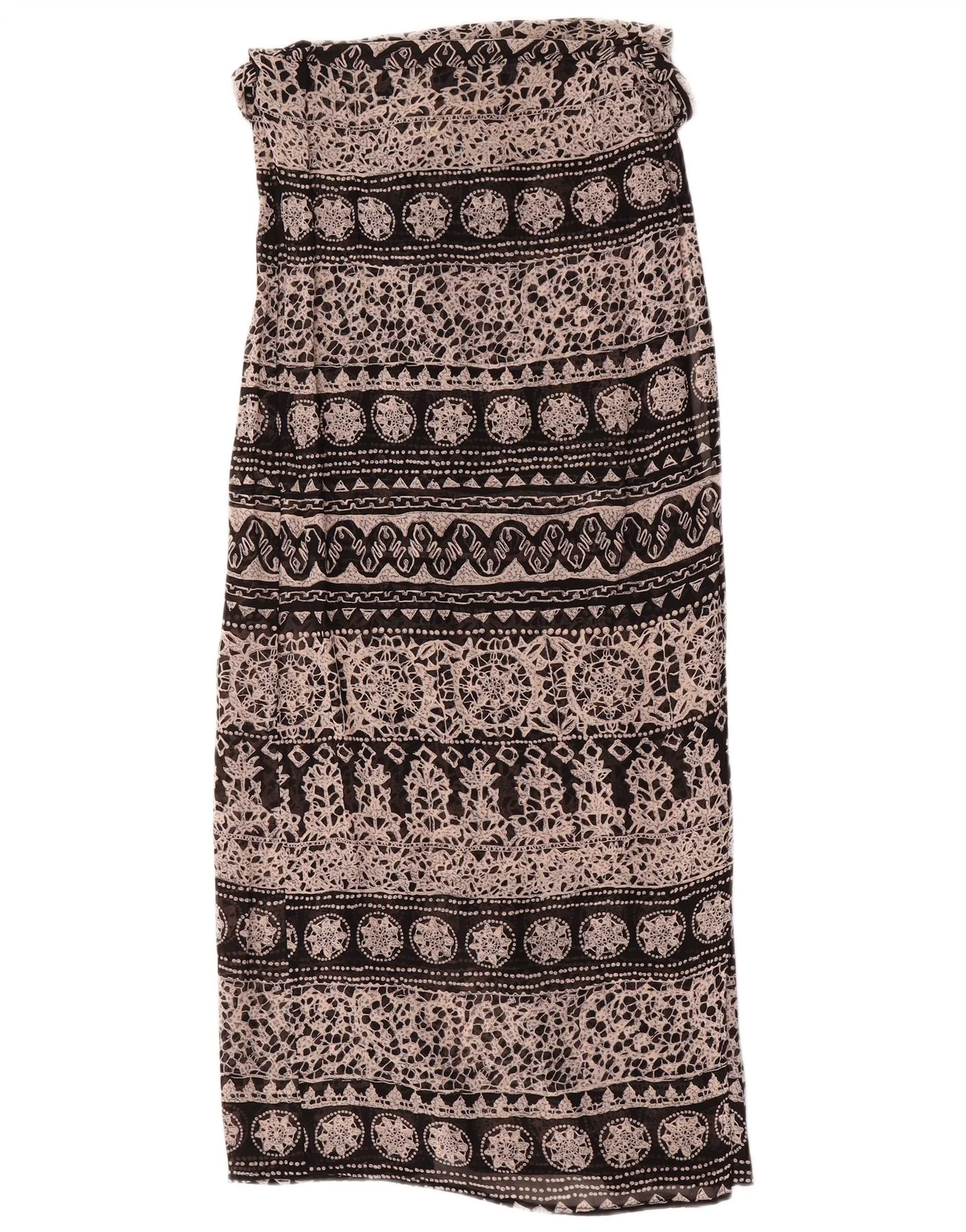 Max & Co. Womens High Waist Wrap Skirt UK 12 Medium W28 Black Floral