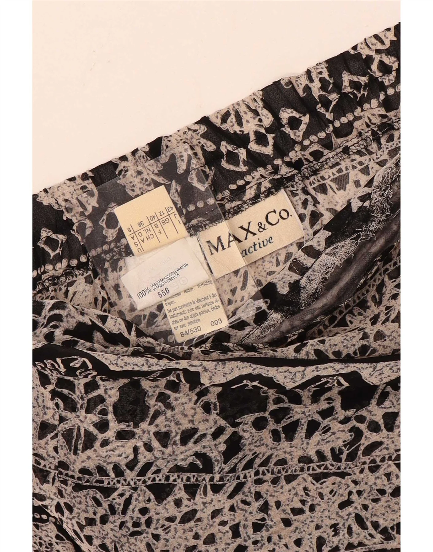 Max & Co. Womens High Waist Wrap Skirt UK 12 Medium W28 Black Floral - Image 3