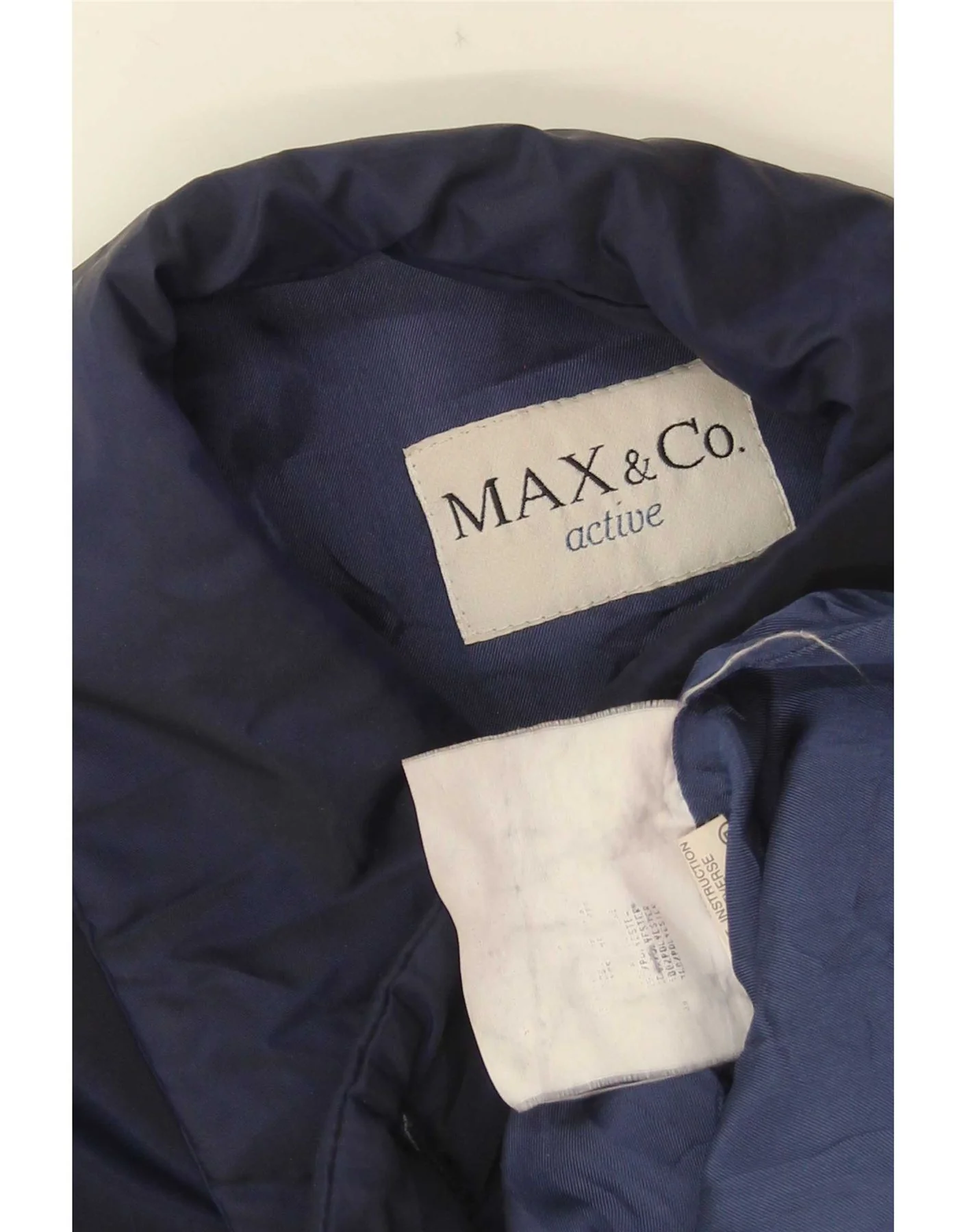 Max & Co. Womens Short Double Breasted Trench Coat IT 46 Large Navy Blue - Image 3
