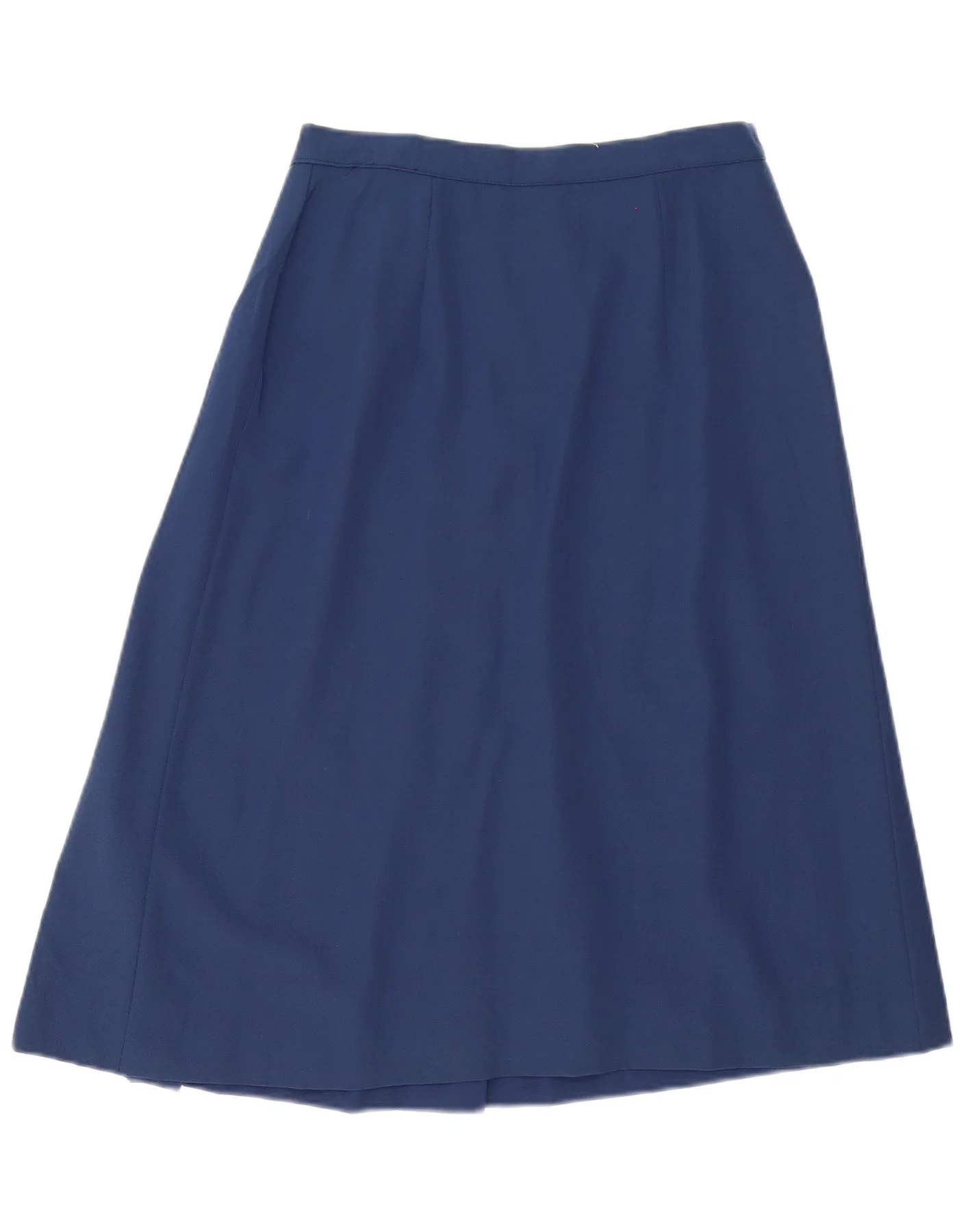 Max Mara Womens Pleated A-Line Skirt UK 16 Large W28 Navy Blue - Image 2