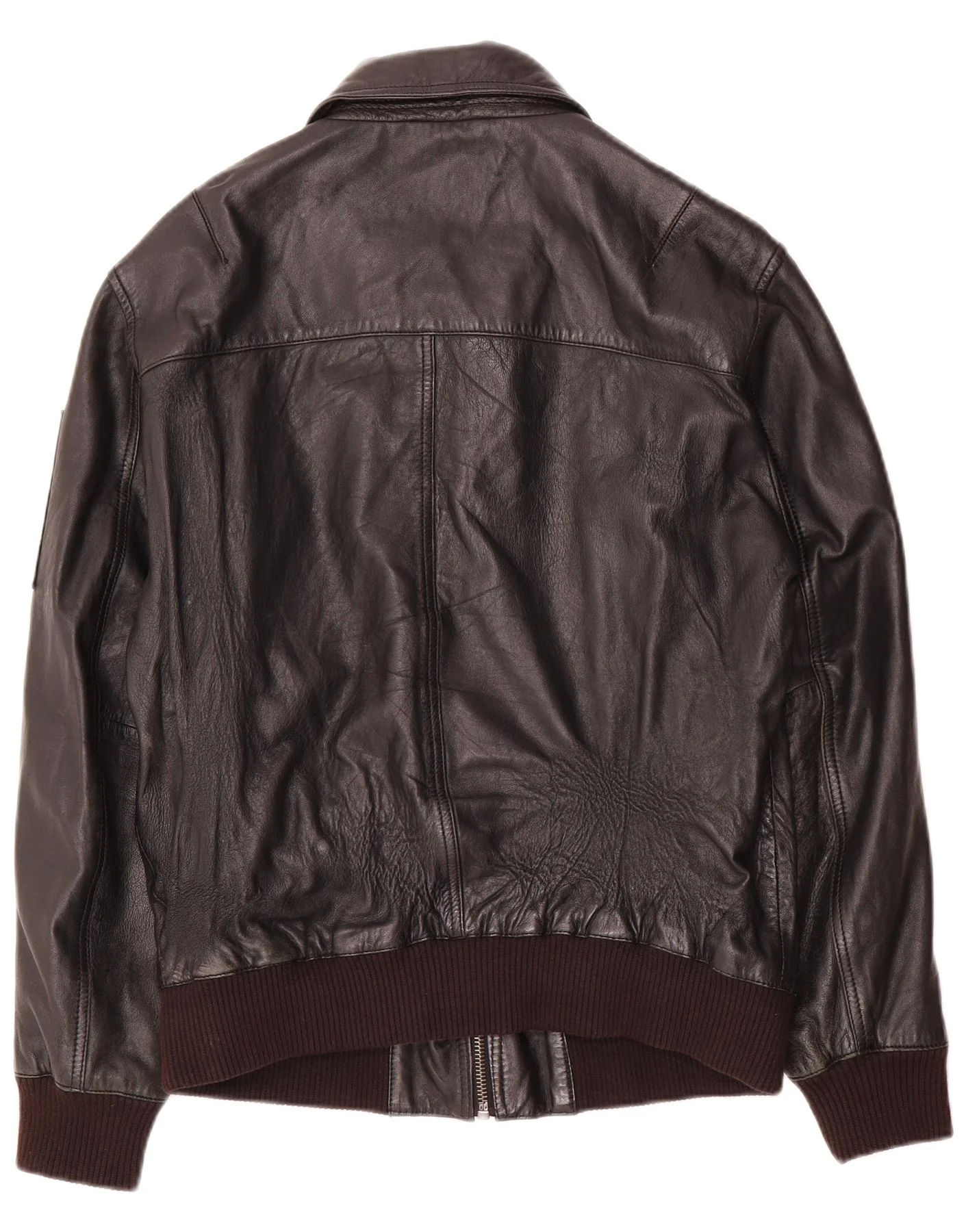 Maze Mens Leather Jacket IT 50 Large Black - Image 2