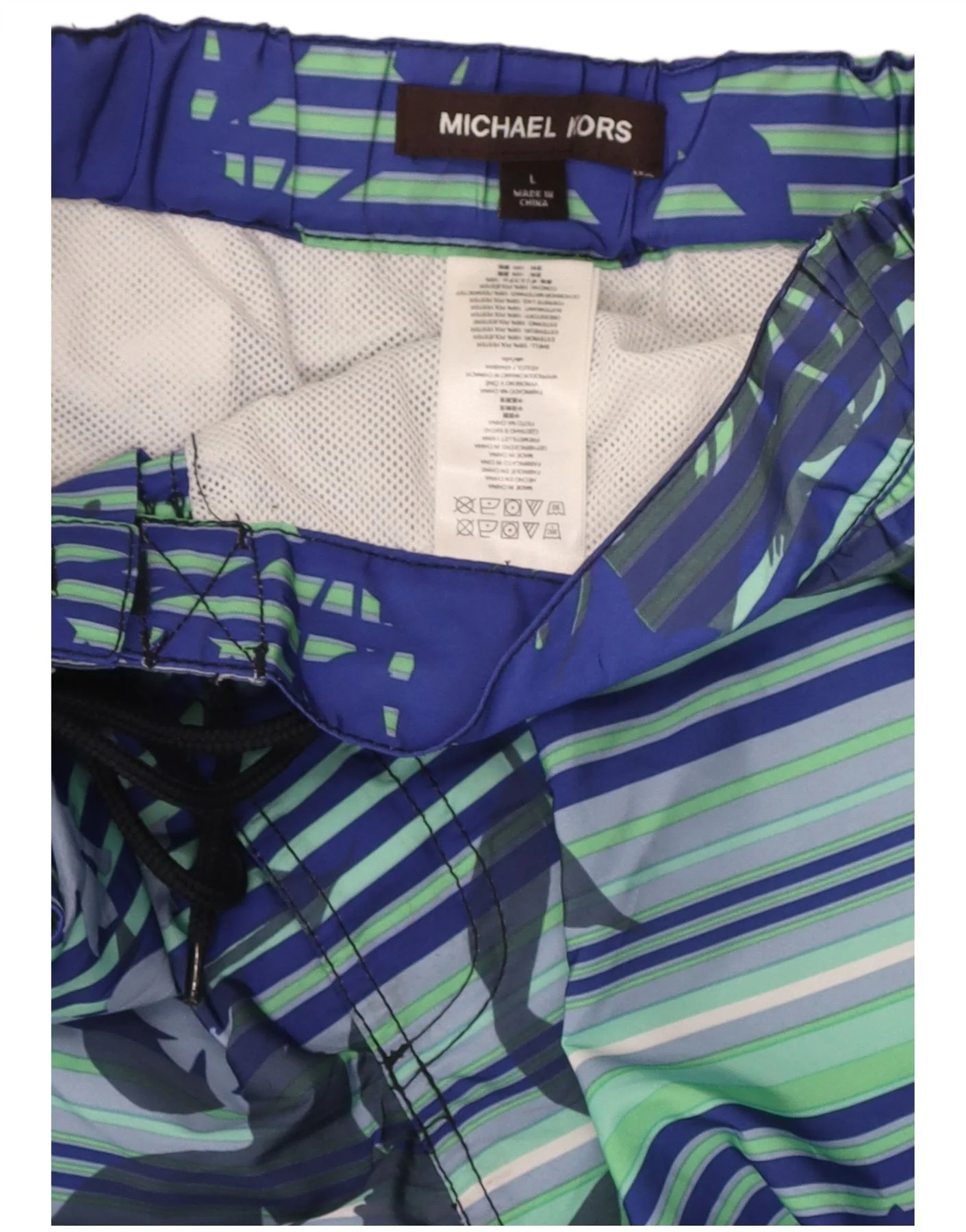Michael Kors Mens Swimming Shorts Large Blue Floral Polyester - Image 3
