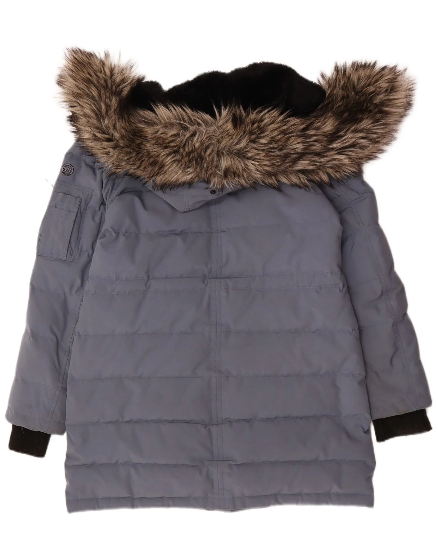Michael Kors Womens Hooded Padded Coat UK 14 Medium Blue Polyester - Image 2