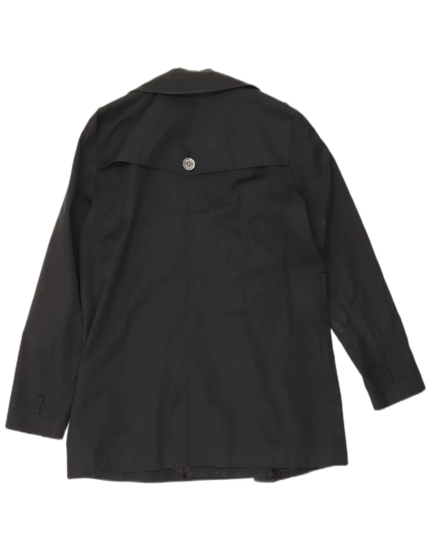 Michael Kors Womens Short Double Breasted Trench Coat UK 16 Large Black - Image 2