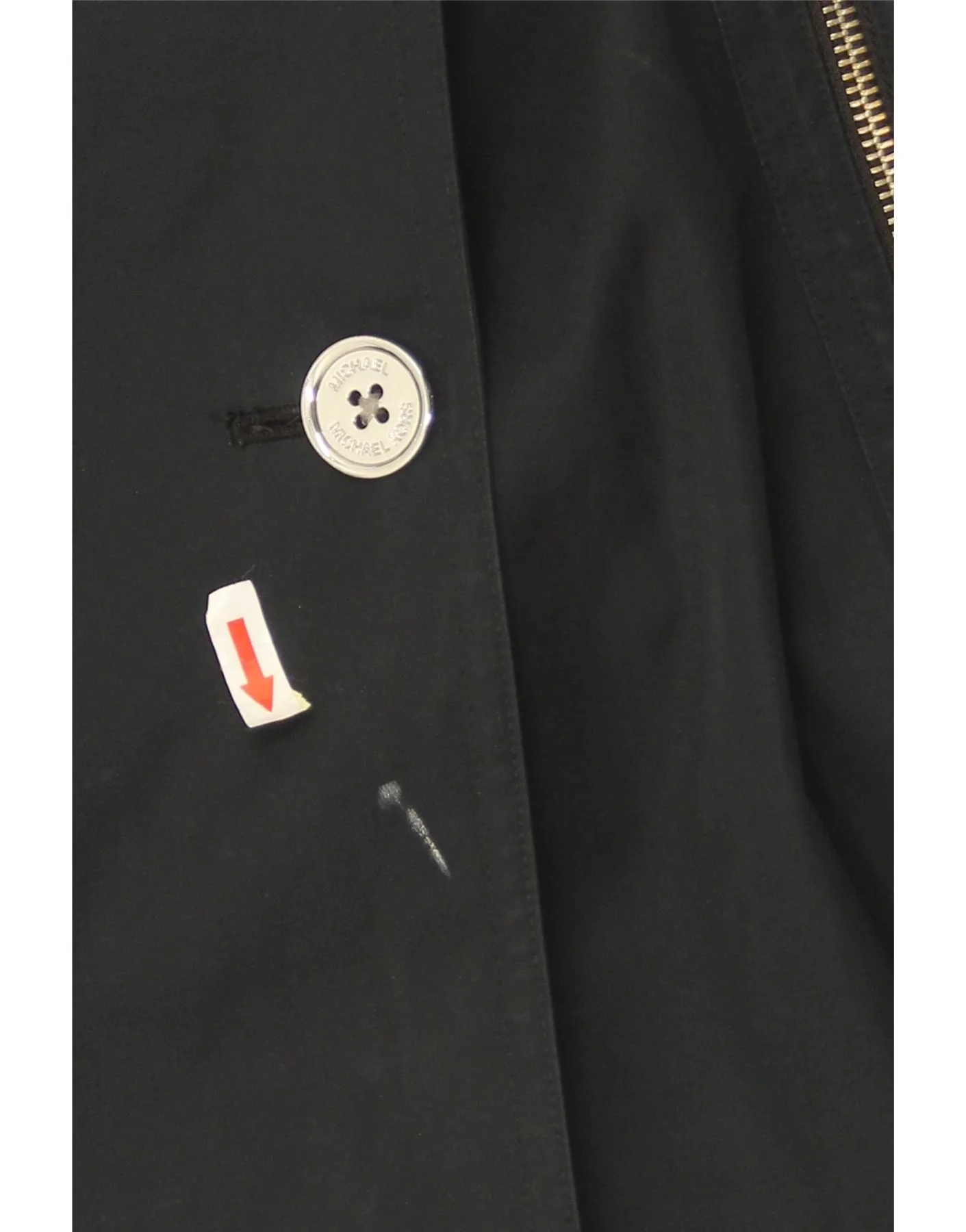 Michael Kors Womens Short Double Breasted Trench Coat UK 16 Large Black - Image 3