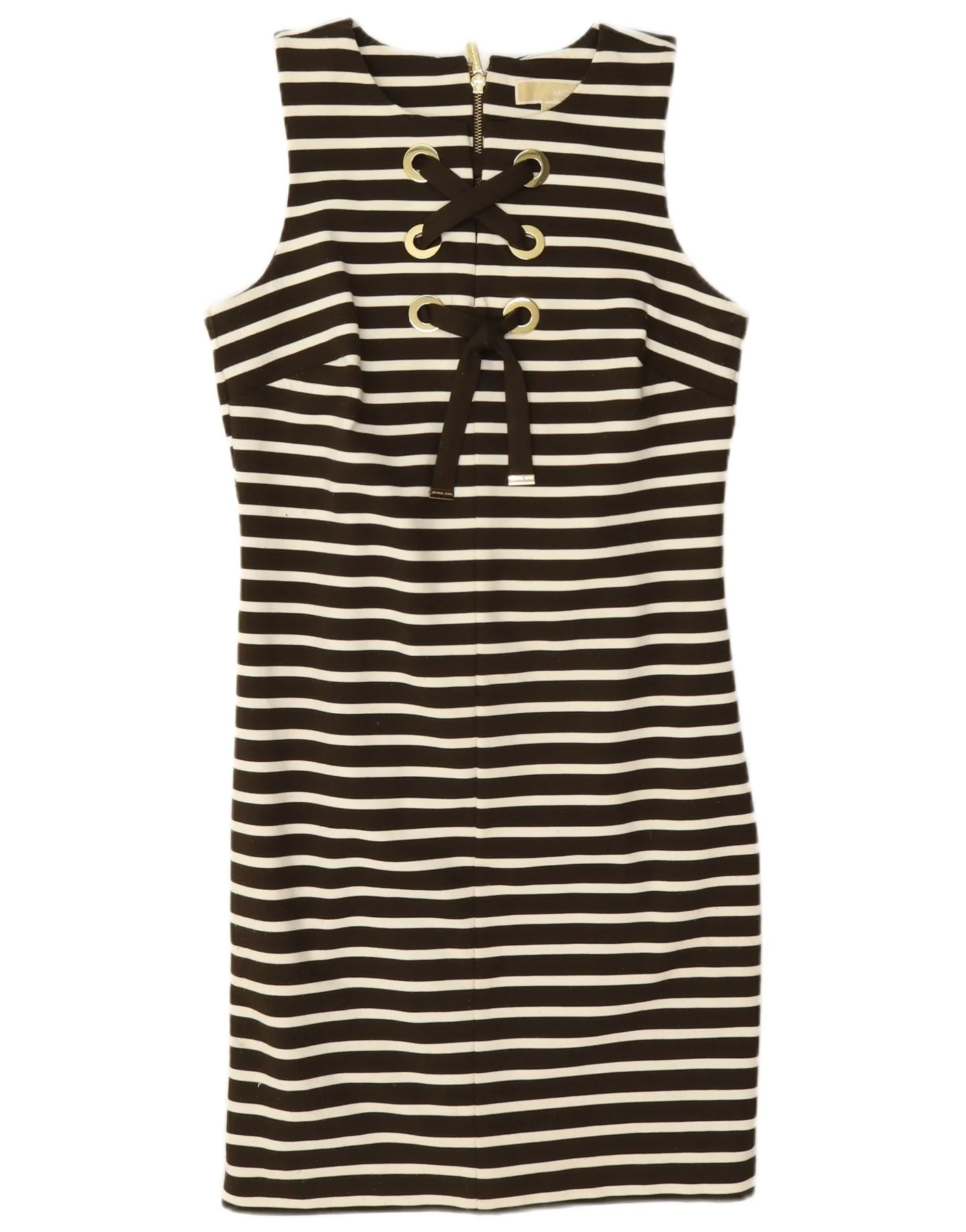 Michael Kors Womens Sleeveless Sheath Dress UK 10 Small Black Striped