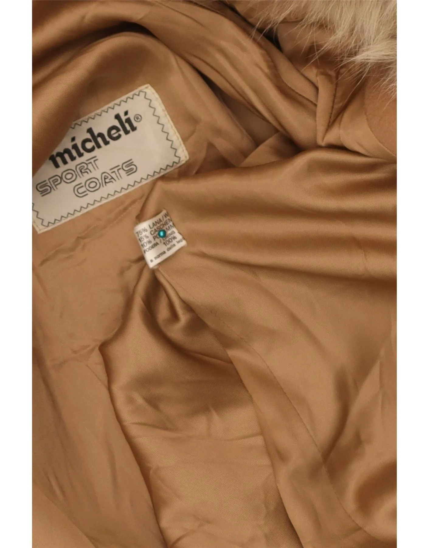 Micheli Womens Overcoat UK 14 Medium Brown Wool - Image 4
