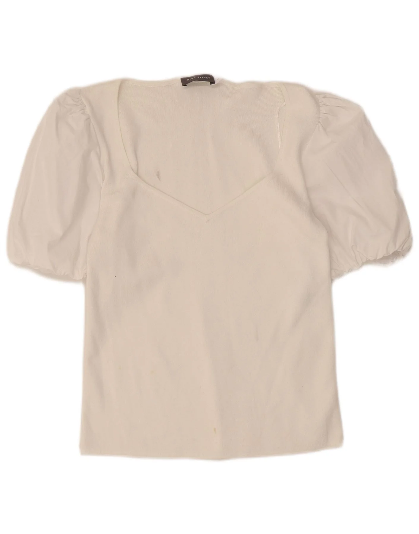MINT VELVET Womens Blouse Top UK 12 Medium White Modal