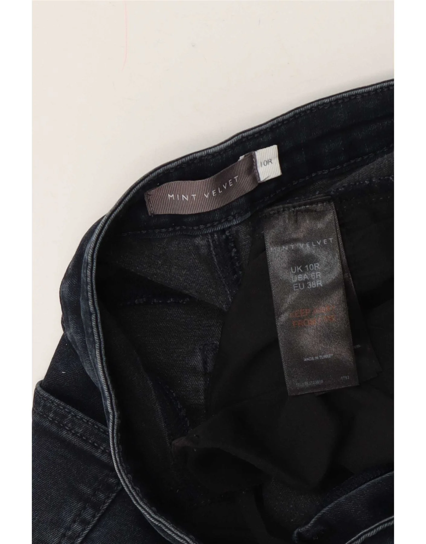 MINT VELVET Womens High Waist Skinny Jeans UK 10 Small W26 L27 Navy Blue - Image 5
