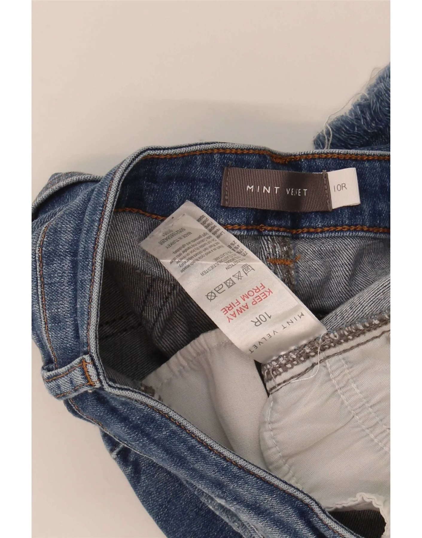 MINT VELVET Womens Regular Fit Denim Shorts UK 10 Small W27 Blue Cotton - Image 3