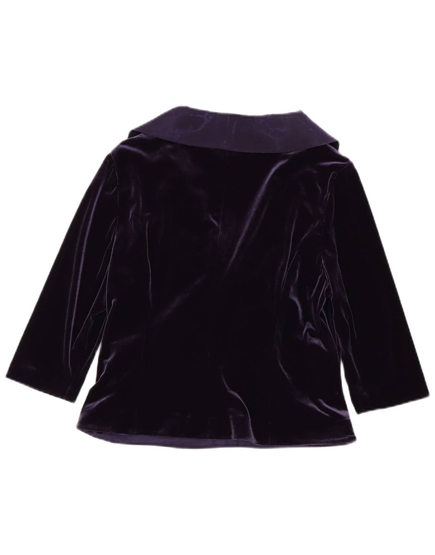 Minuet Womens 3/4 Sleeve Velvet Blouse Top UK 16 Large Purple Polyester - Image 2