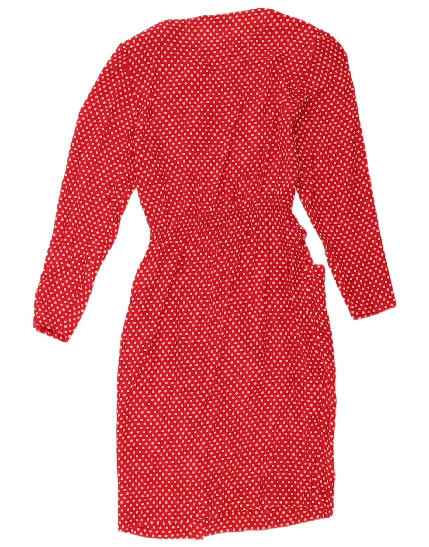 Modyva Womens Long Sleeve Shirt Dress IT 44 Medium Red Polka Dot - Image 2