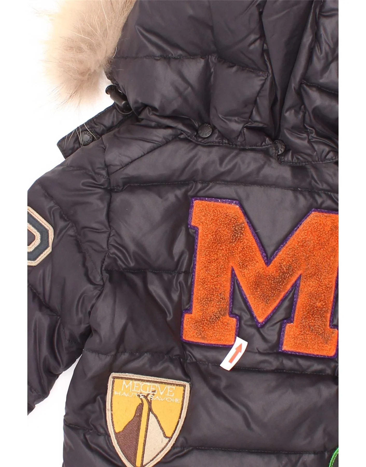 Moncler Baby Boys Graphic Hooded Padded Jacket 18-24 Months Black Nylon - Image 3