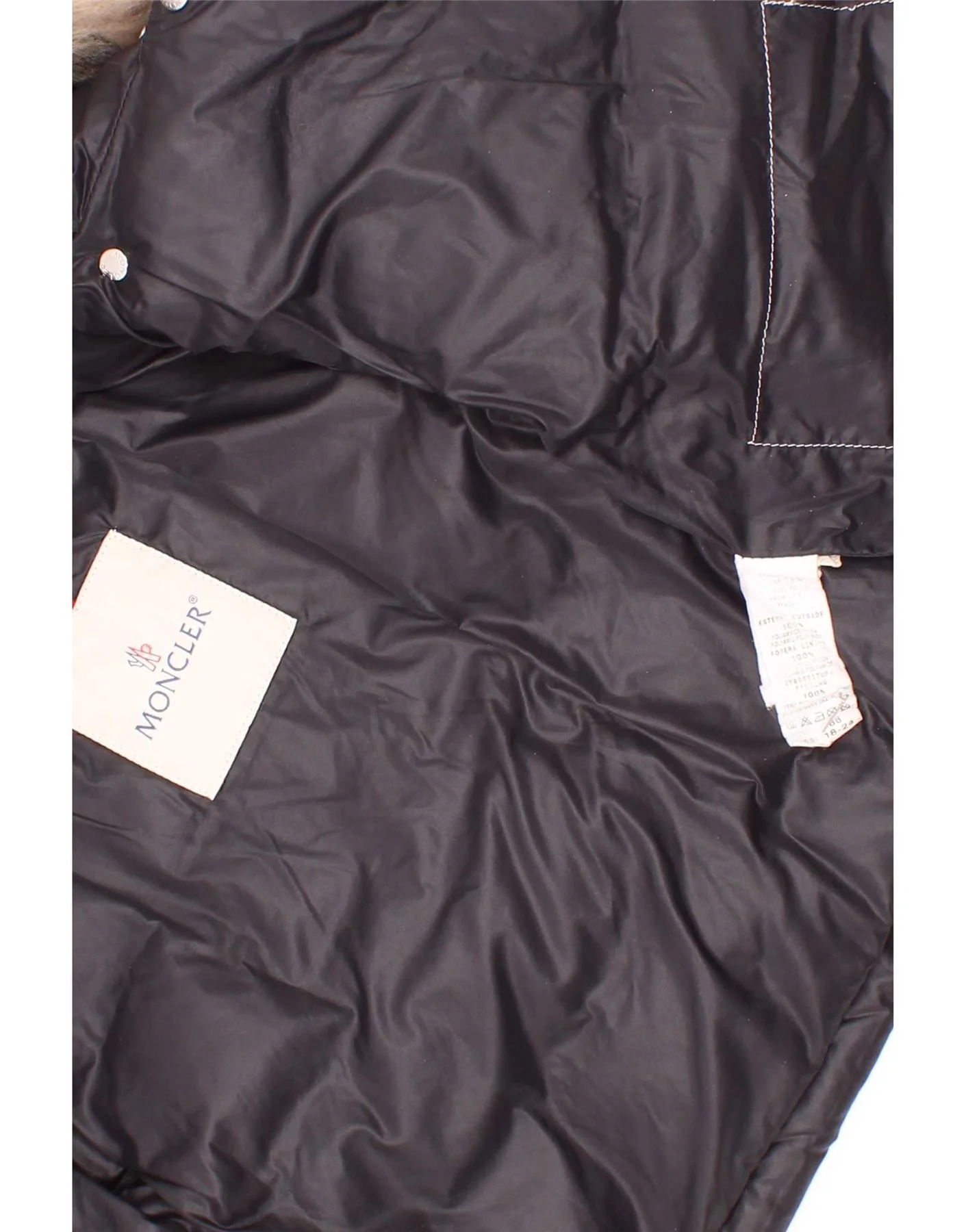 Moncler Baby Boys Graphic Hooded Padded Jacket 18-24 Months Black Nylon - Image 4
