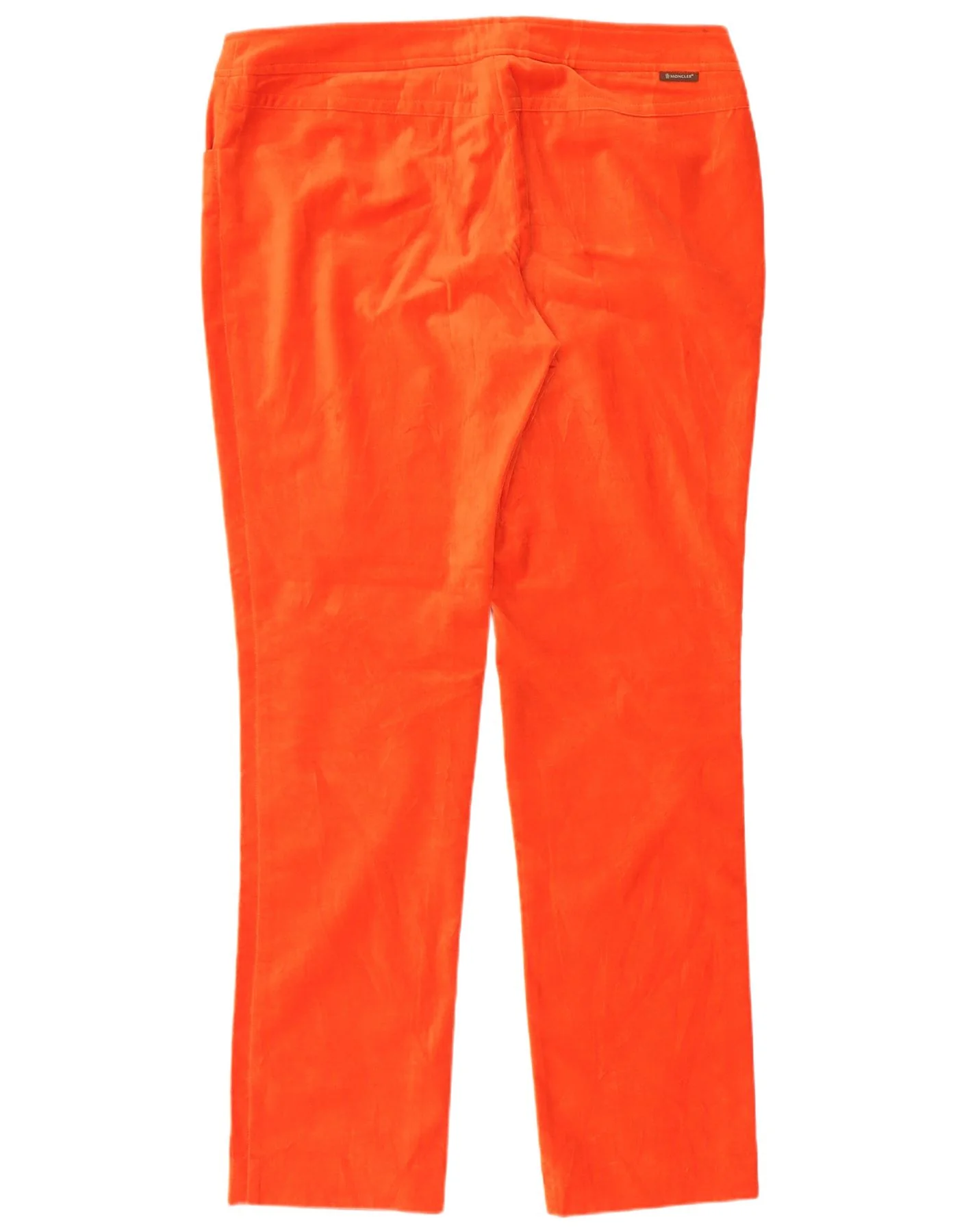 Moncler Womens Velvet Casual Trousers IT 46 Large W34 L31 Red Cotton - Image 2