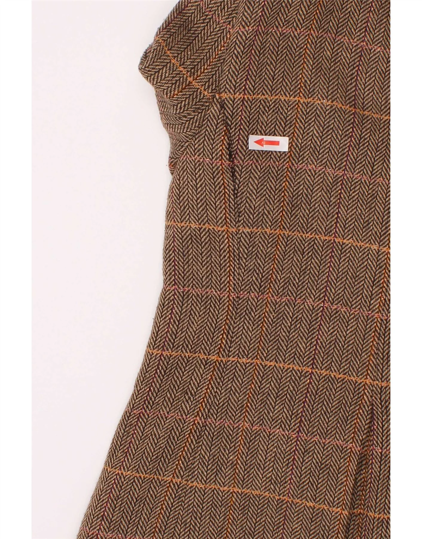 Monsoon Girls 3 Button Blazer Jacket 9-10 Years Brown Check - Image 3