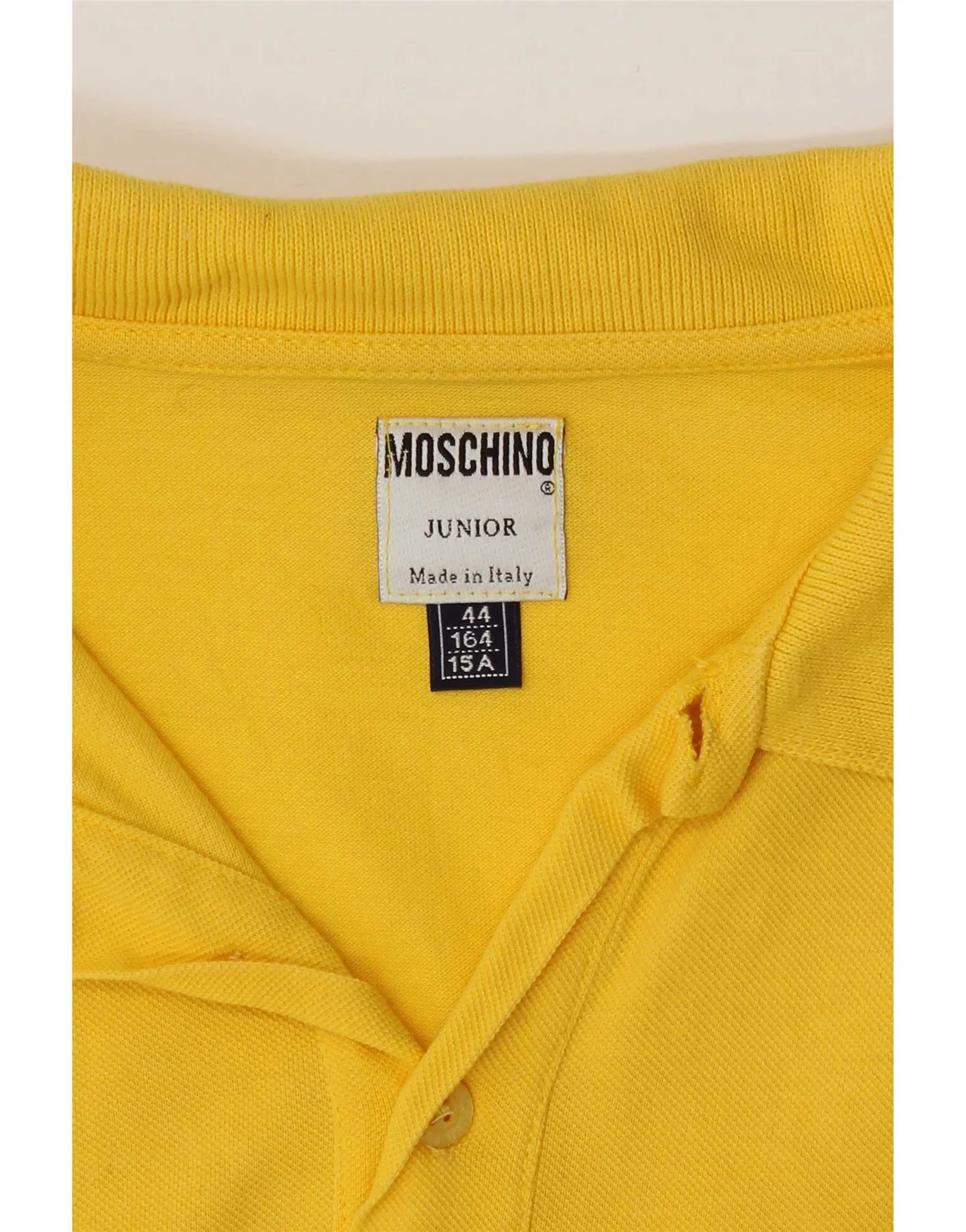 Moschino Girls Polo Shirt 14-15 Years Yellow - Image 4