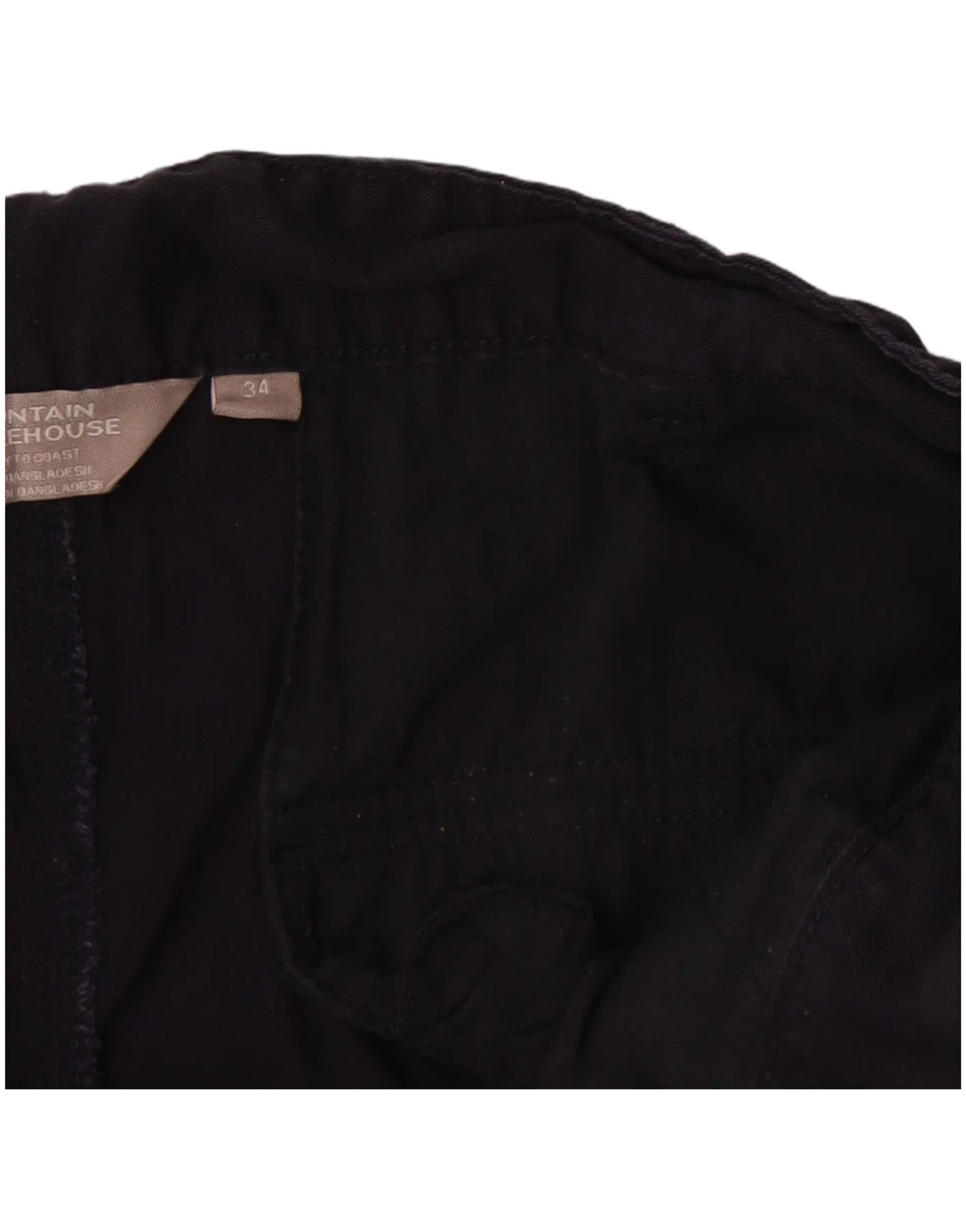 Mountain Warehouse Mens Cargo Shorts W34 Large Navy Blue Cotton - Image 3