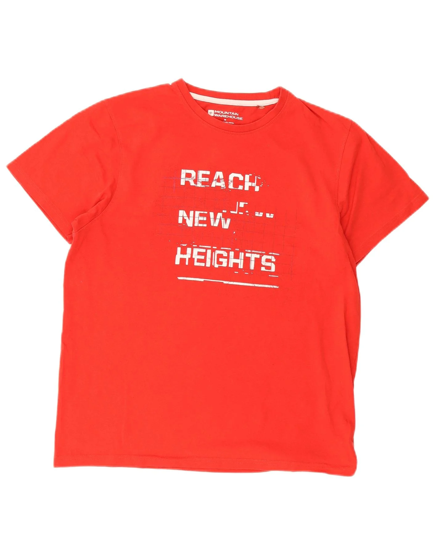 Mountain Warehouse Mens Graphic T-Shirt Top Medium Red Cotton
