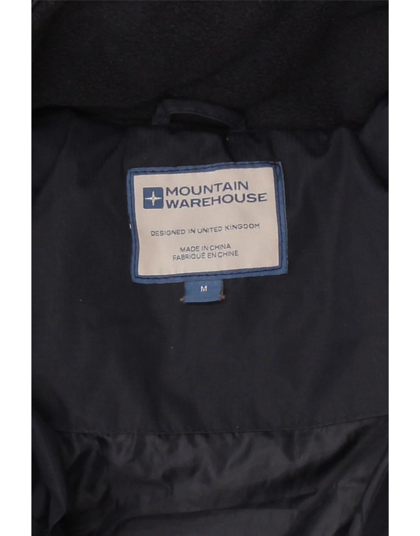 MOUNTAIN WAREHOUSE Mens Hooded Padded Jacket UK 38 Medium Navy Blue - Image 5