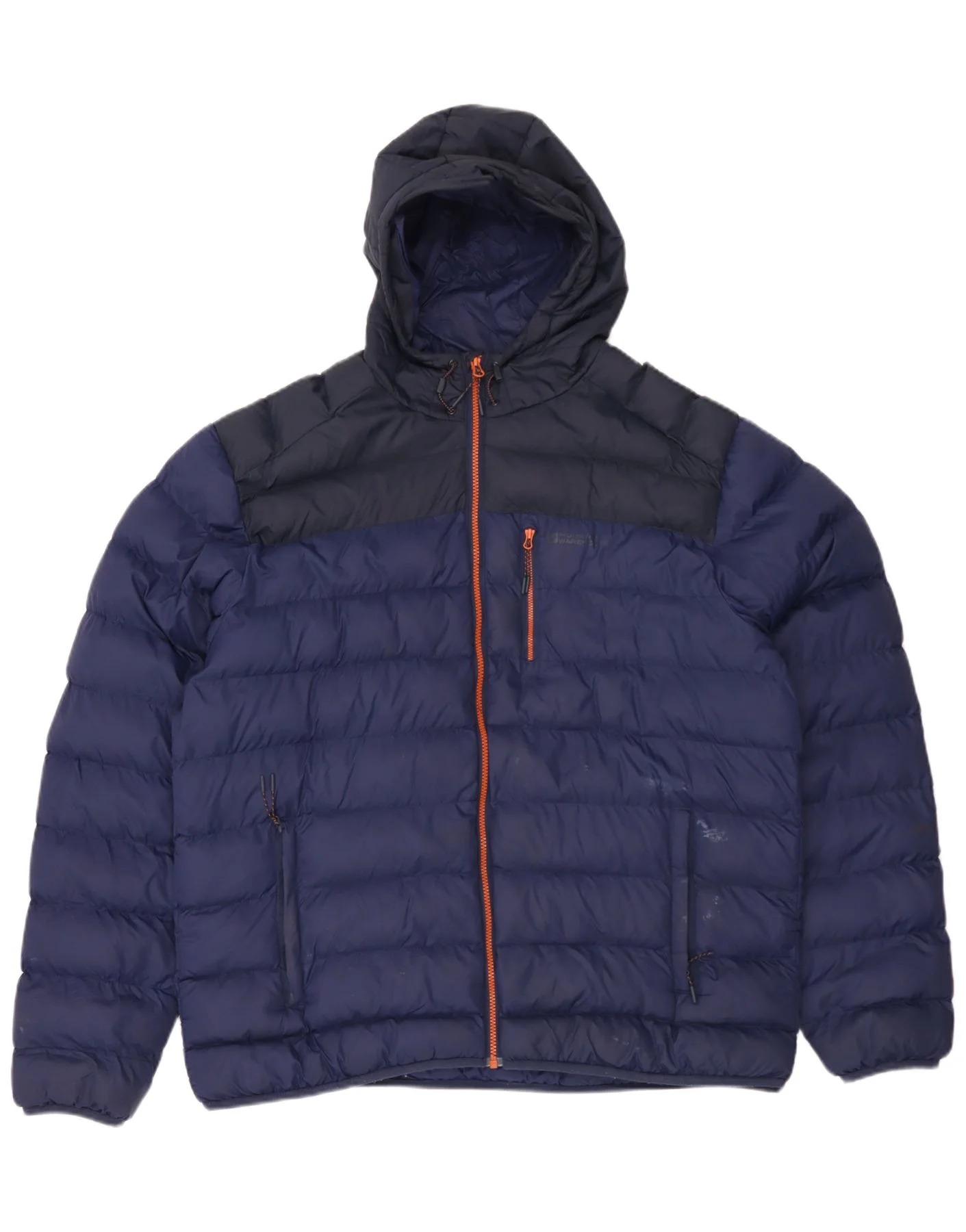 Mountain Warehouse Mens Hooded Padded Jacket UK 44 2XL Navy Blue Polyamide