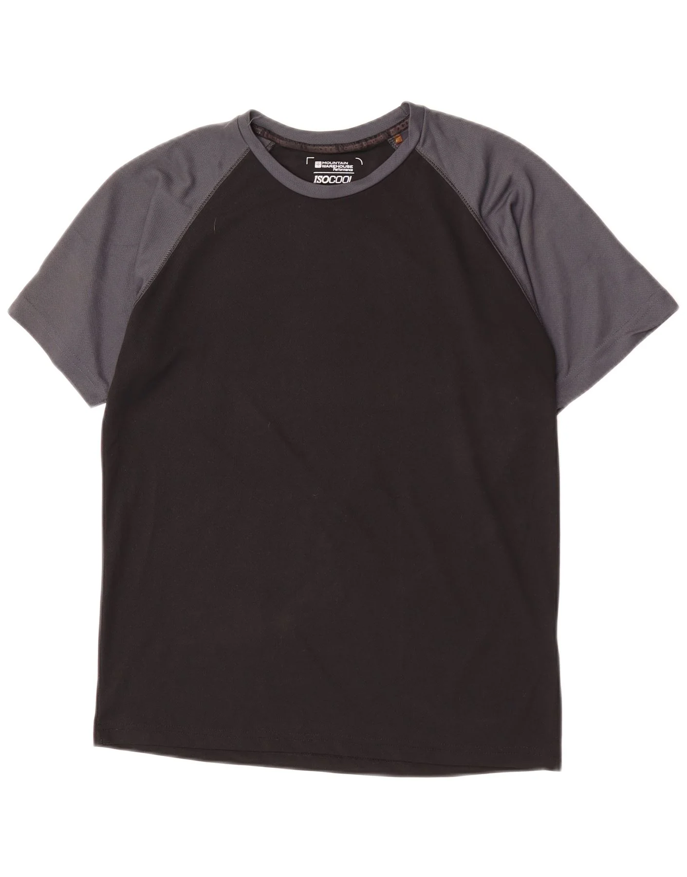 Mountain Warehouse Mens IsoCool T-Shirt Top Medium Black Colourblock
