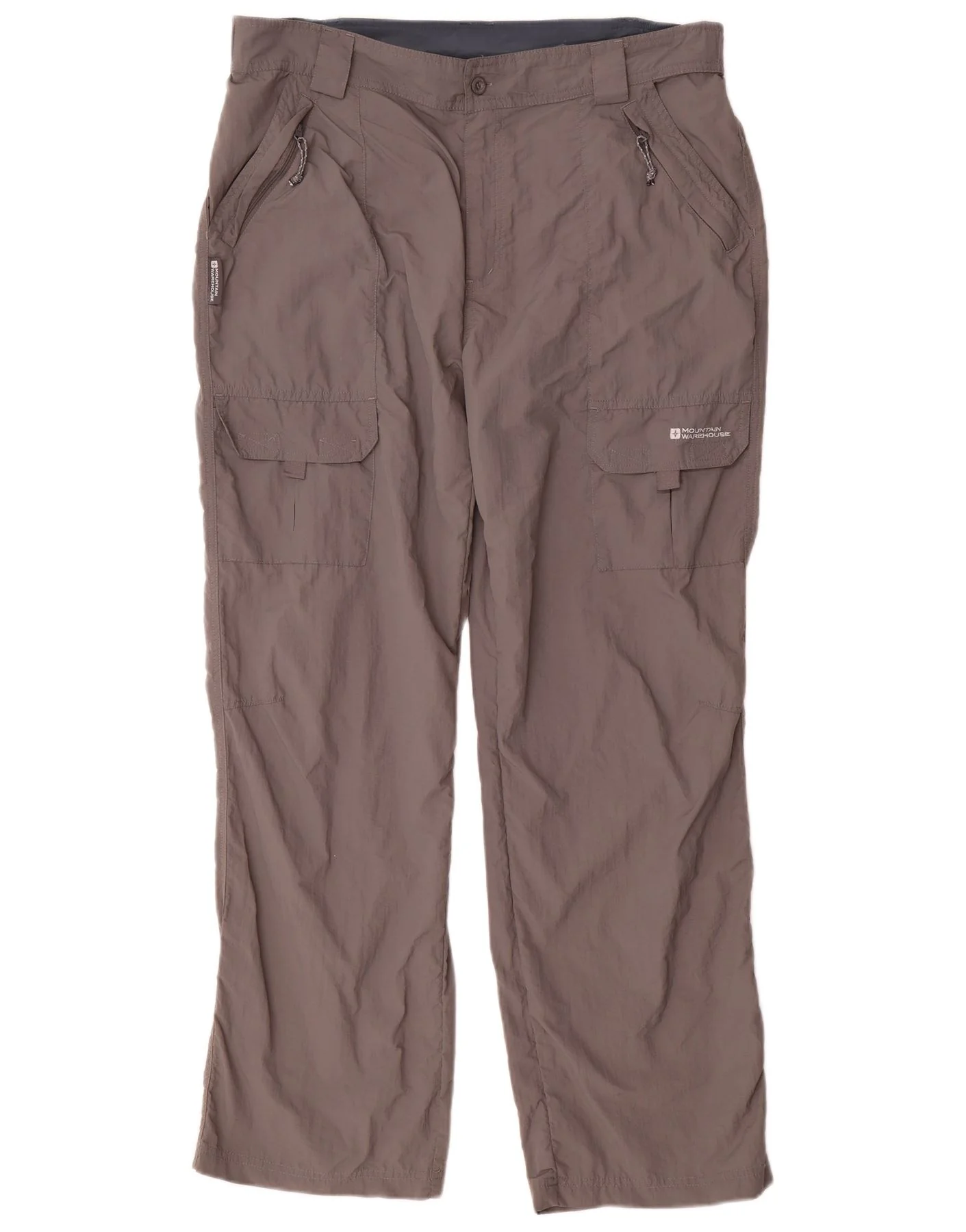 Mountain Warehouse Mens Straight Cargo Trousers W36 L31 Grey Nylon