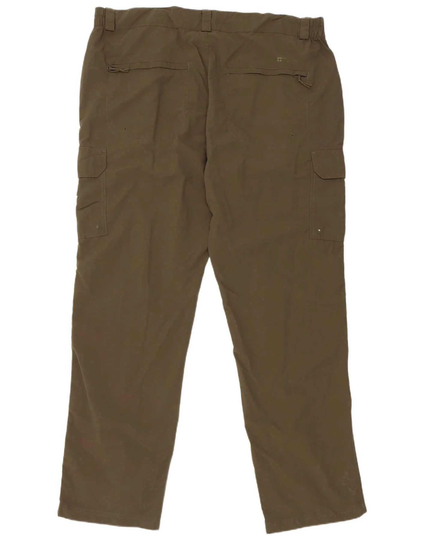 Mountain Warehouse Mens Straight Cargo Trousers W40 L32 Khaki Nylon - Image 2