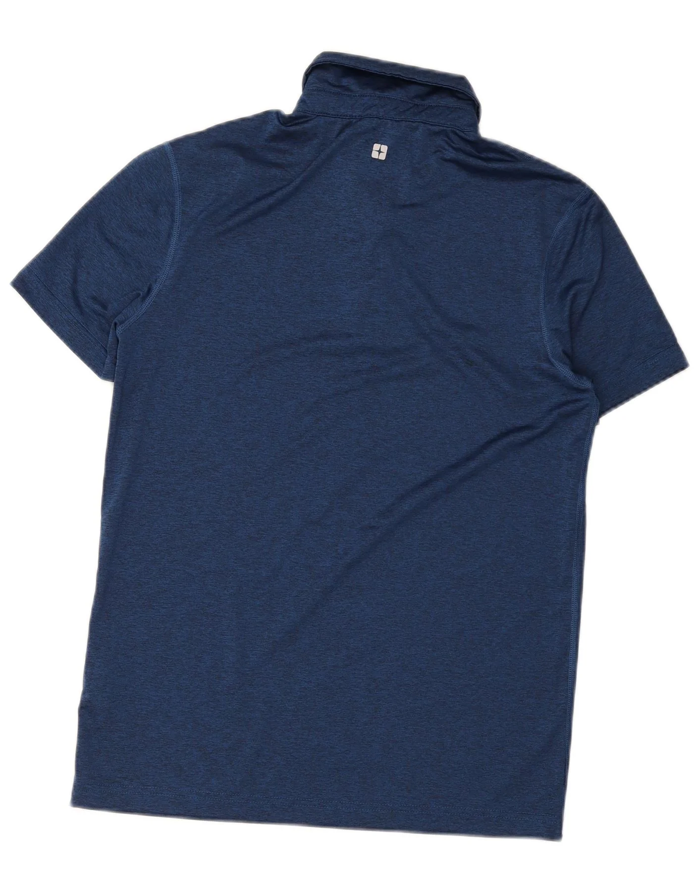 Mountain Warehouse Mens UV Shield Polo Shirt Small Blue Flecked Polyester - Image 2