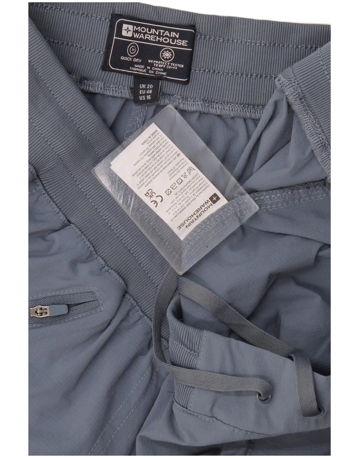 Mountain Warehouse Womens Casual Shorts UK 20 2XL W36 Blue Polyamide - Image 3