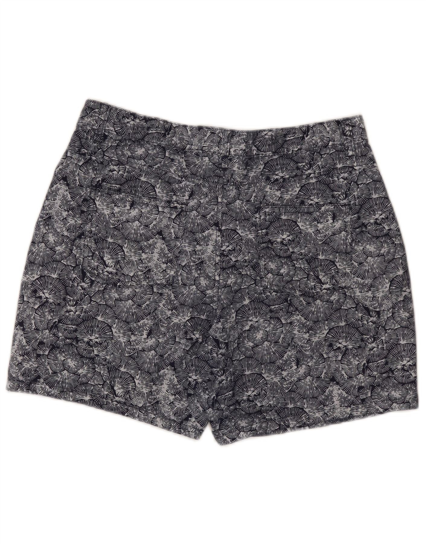 Mountain Warehouse Womens Chino Shorts UK 10 Small W30 Blue Floral Cotton - Image 2