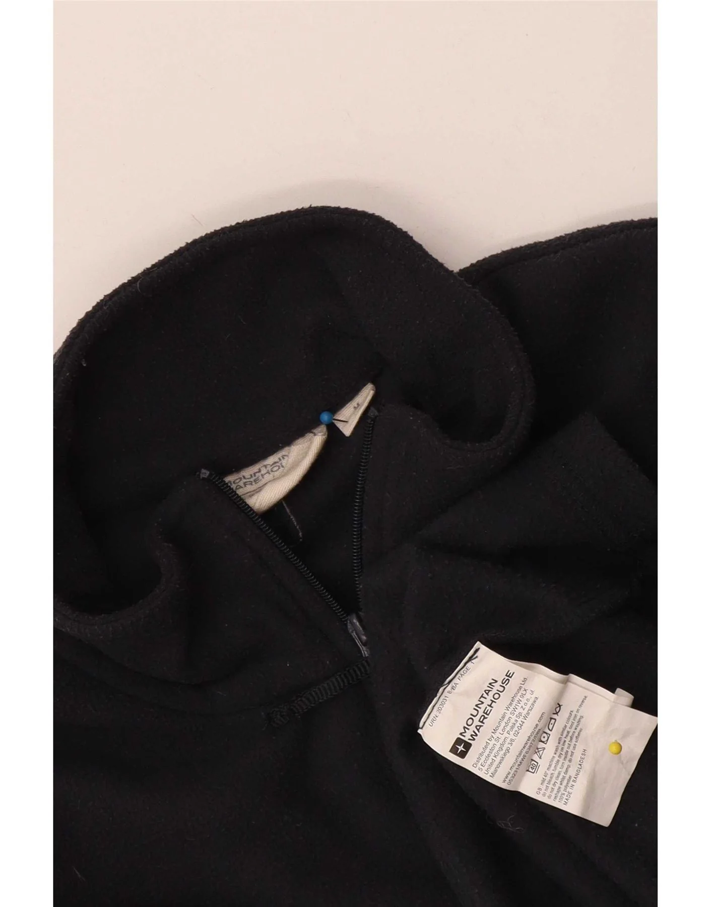 Mountain Warehouse Womens Zip Neck Fleece Jumper UK 12 Medium Navy Blue - Image 3