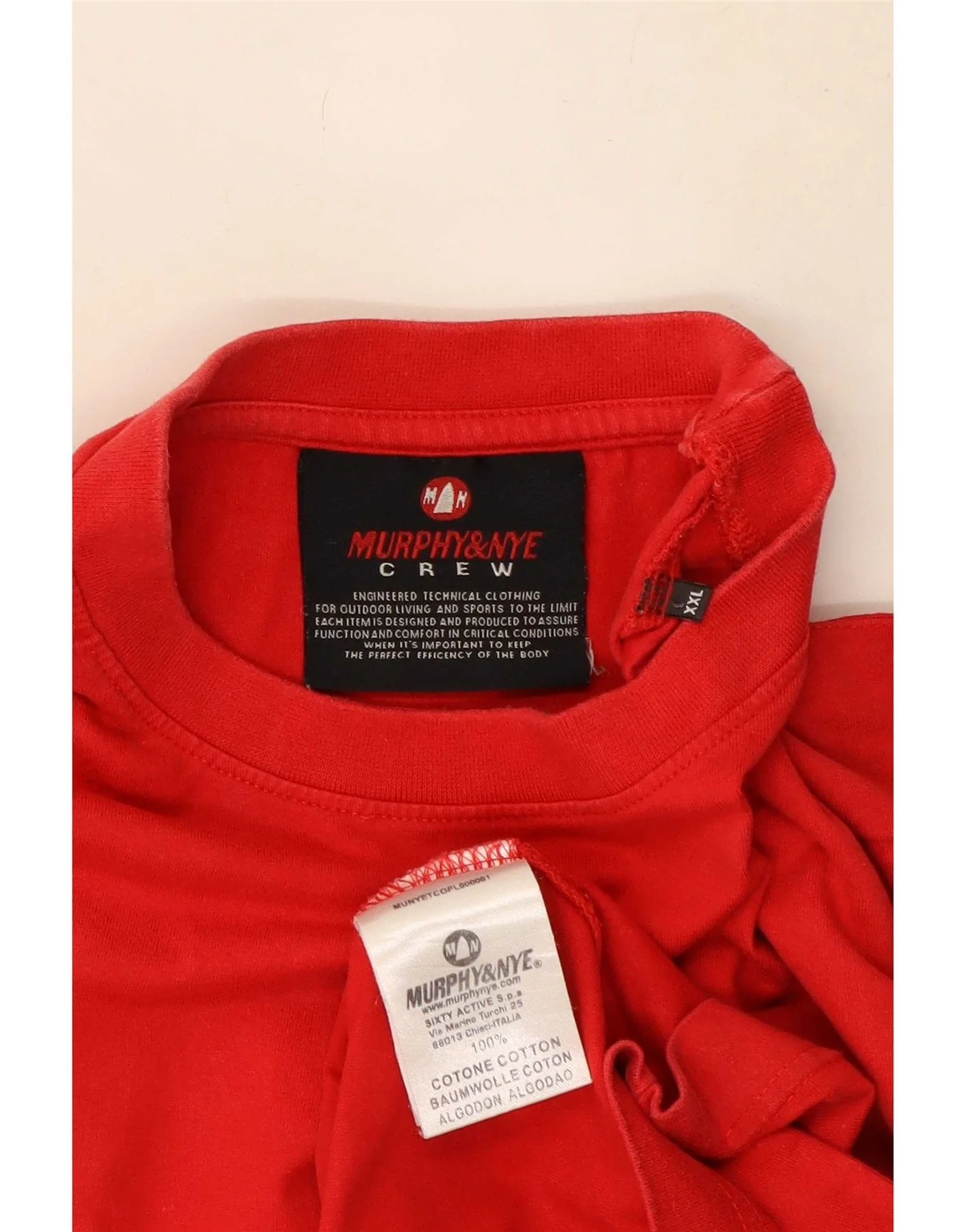 Murphy & Nye Mens Graphic T-Shirt Top 2XL Red Cotton - Image 3