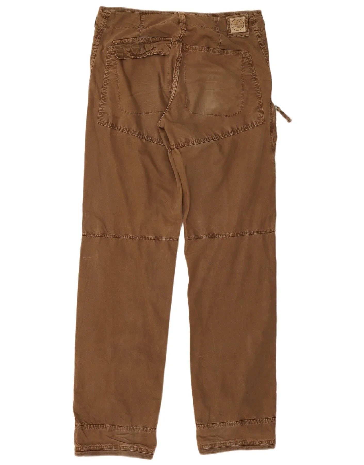 Murphy & Nye Mens Straight Cargo Trousers W33 L34 Brown Cotton - Image 2