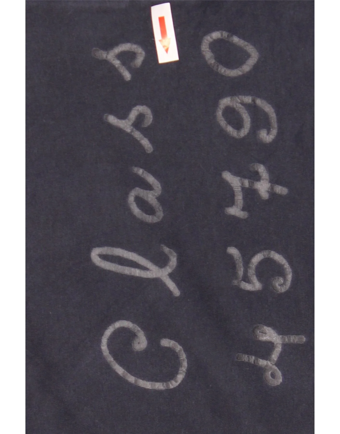 Murphy & Nye Womens Crop Graphic Top Long Sleeve UK 10 Small Navy Blue - Image 3