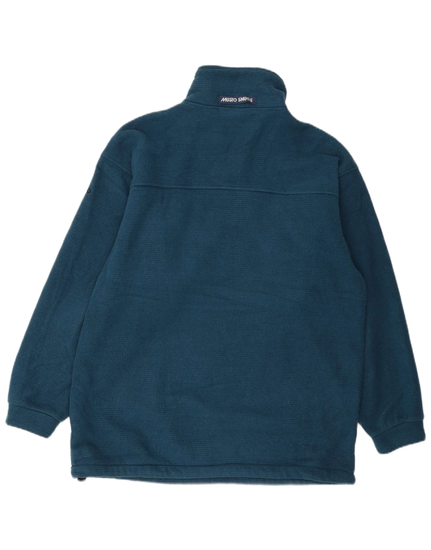 Musto Mens Zip Neck Fleece Jumper Large Blue Polyester - Image 2