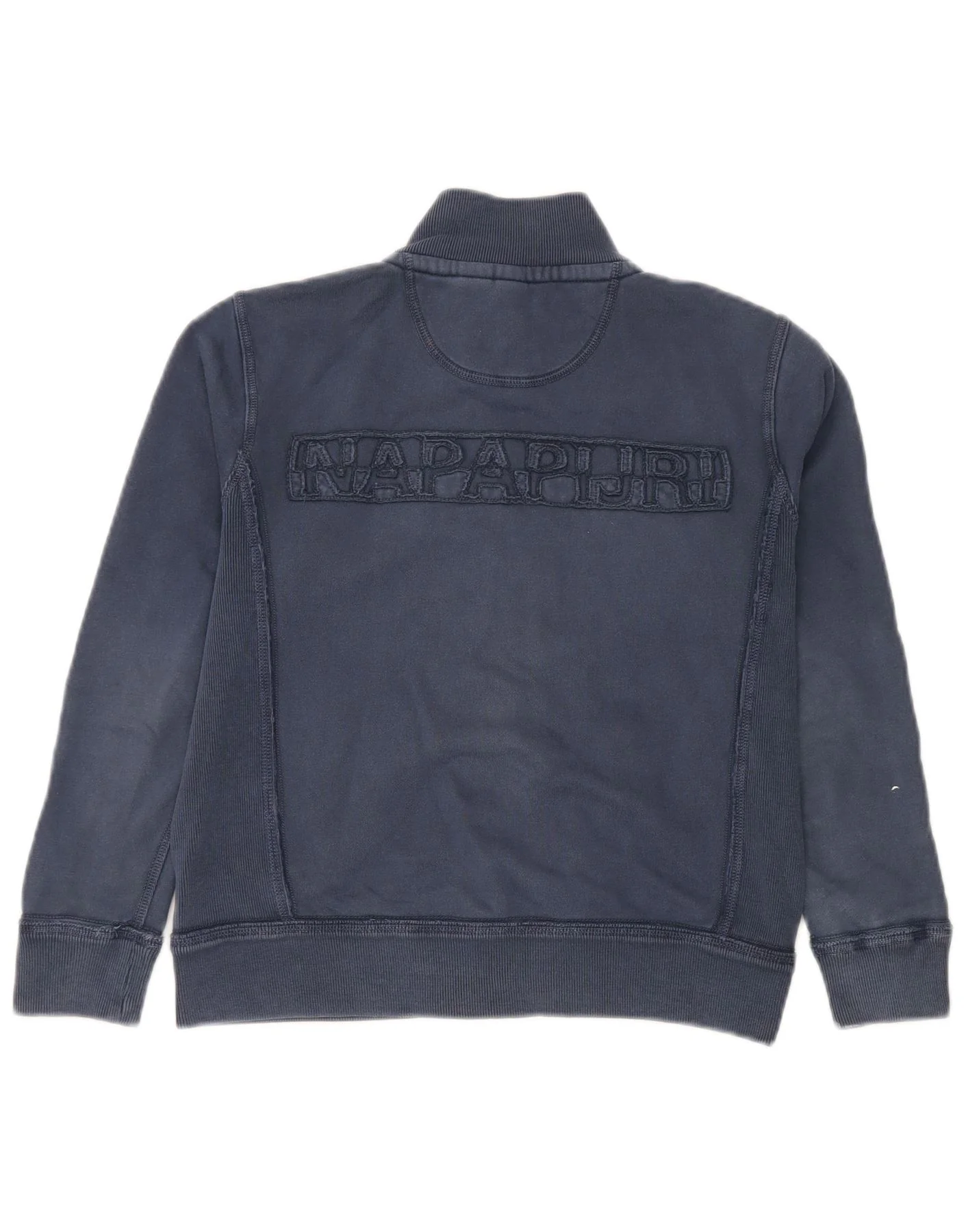 Napapijri Boys Tracksuit Top Jacket 11-12 Years Navy Blue Cotton - Image 2