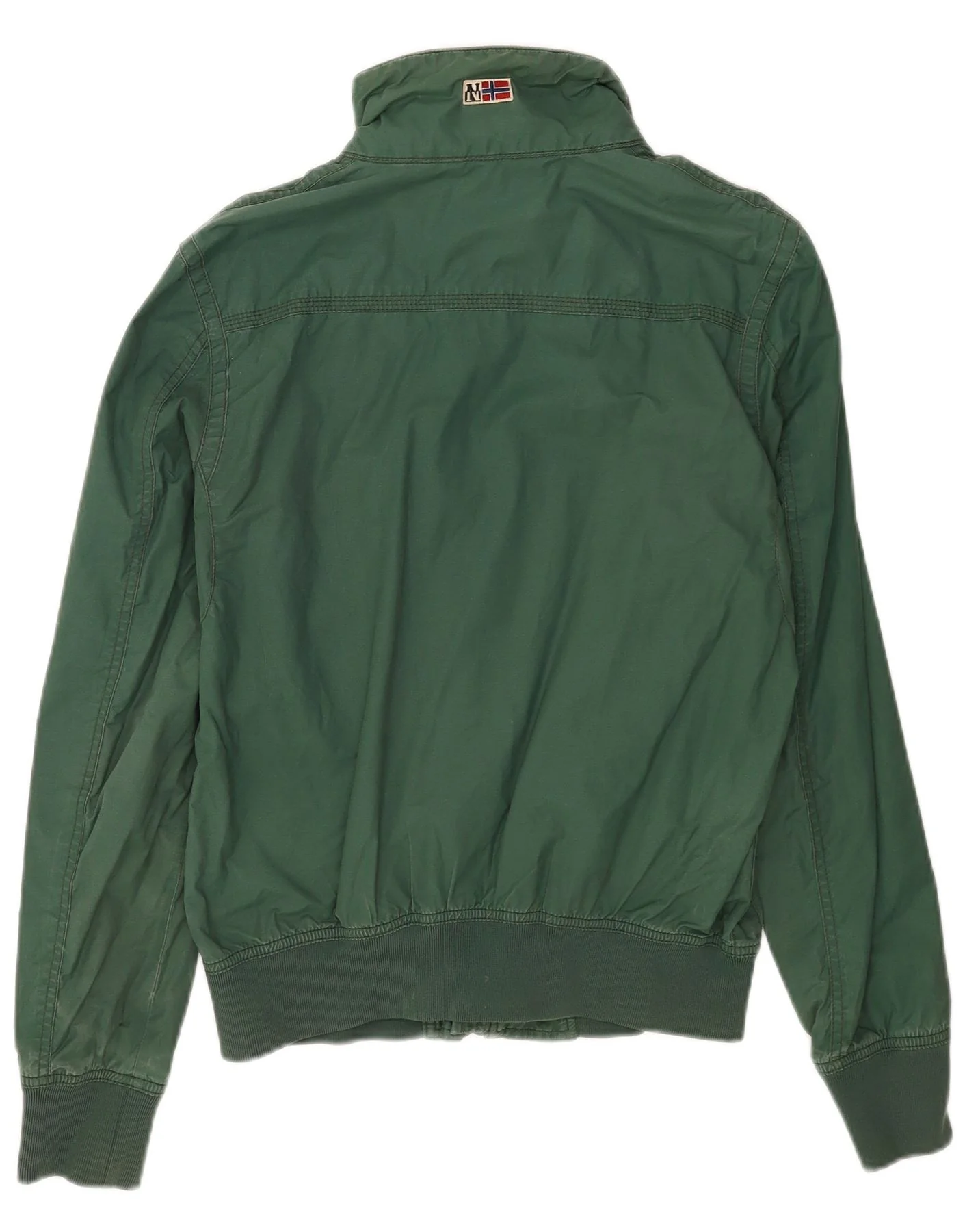Napapijri Mens Geographic Bomber Jacket UK 36 Small Green - Image 2