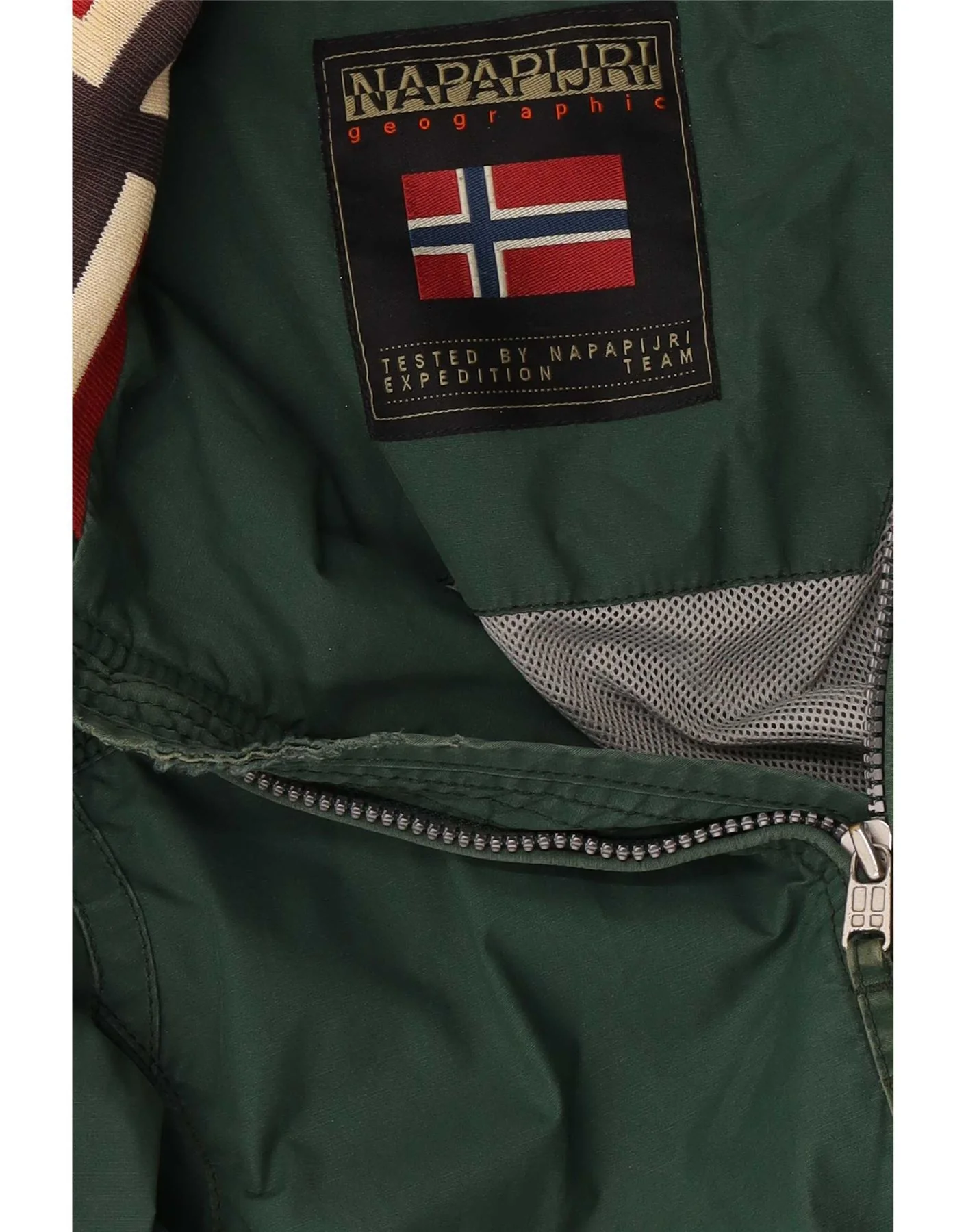 Napapijri Mens Geographic Bomber Jacket UK 36 Small Green - Image 4