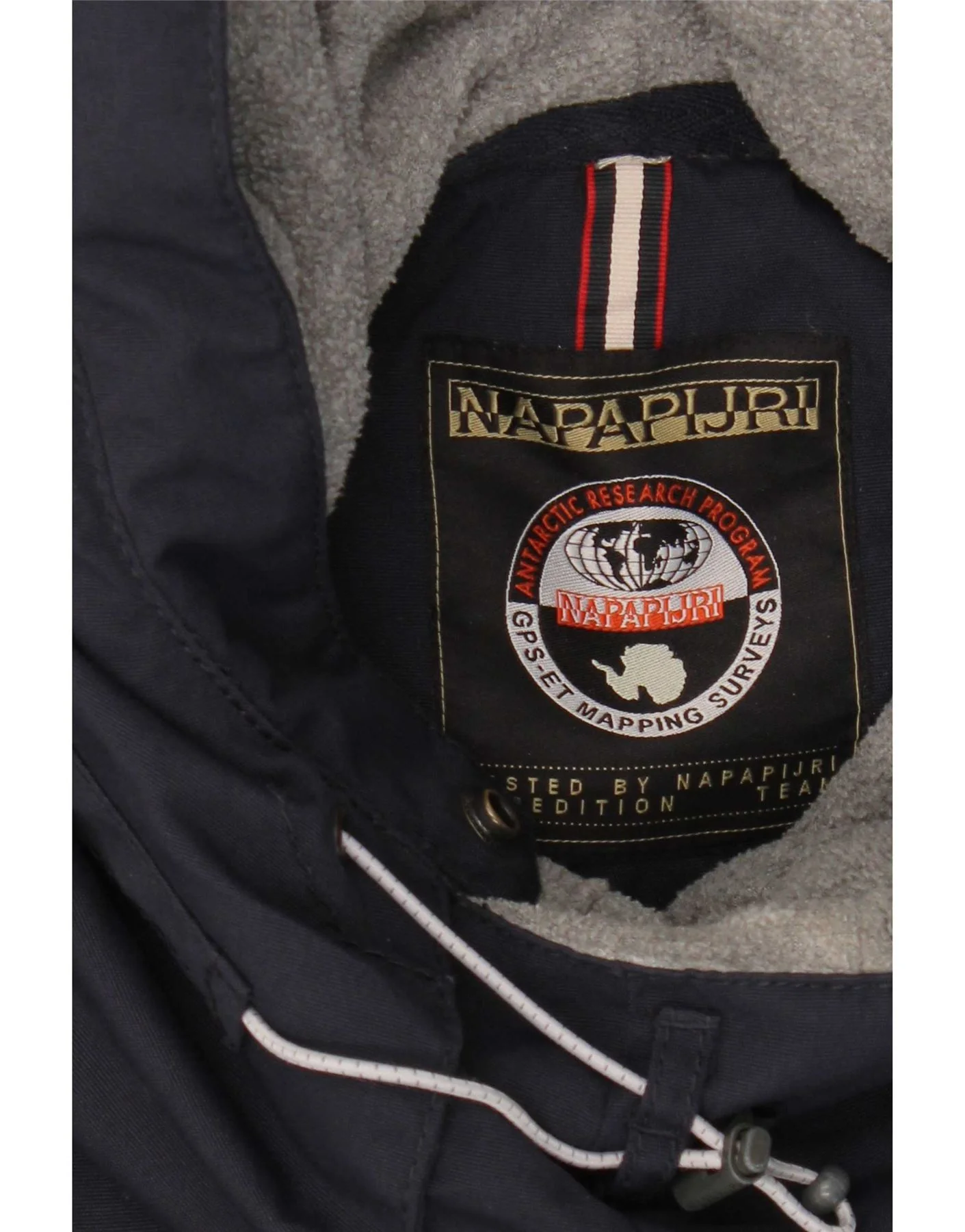 Napapijri Mens Geographic Graphic Anorak Jacket UK 40 Large Navy Blue - Image 4
