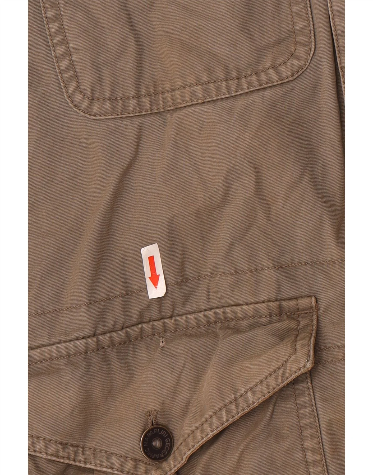 Napapijri Mens Geographic Military Jacket UK 40 Large Grey Cotton - Image 5