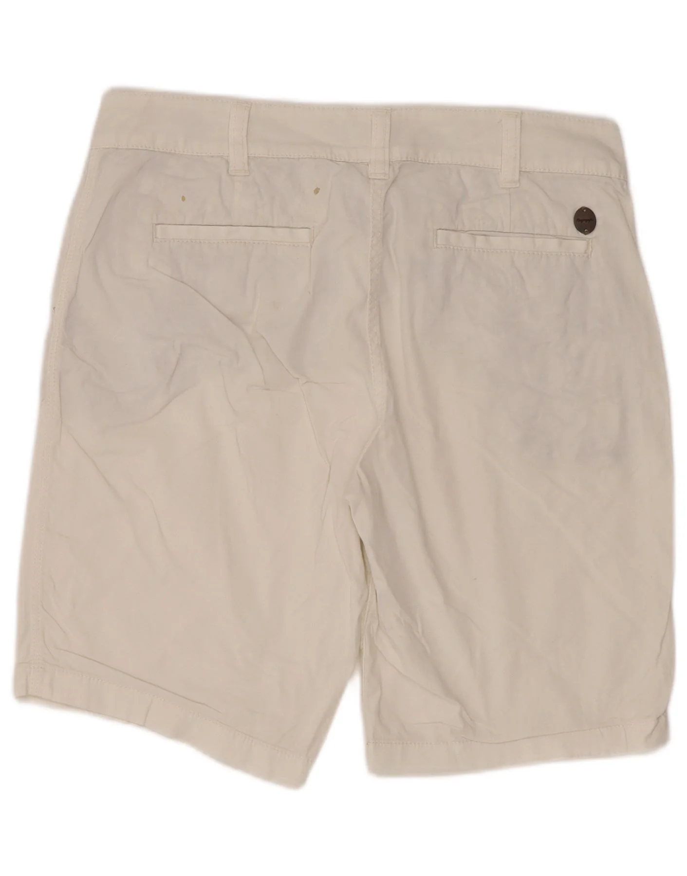 Napapijri Womens Chino Shorts IT 40 Small W27 White Cotton - Image 2