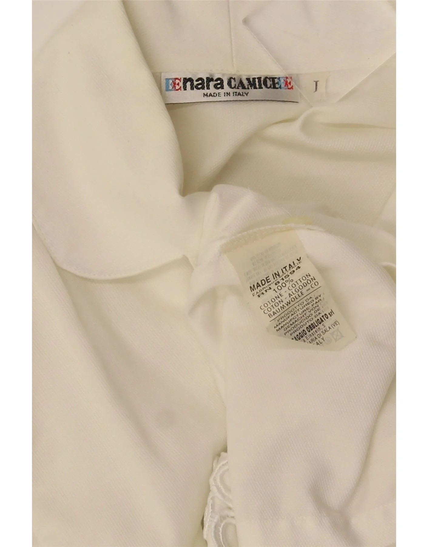 Naracamicee Womens Short Sleeve Shirt Blouse UK 12 Medium White Cotton - Image 3