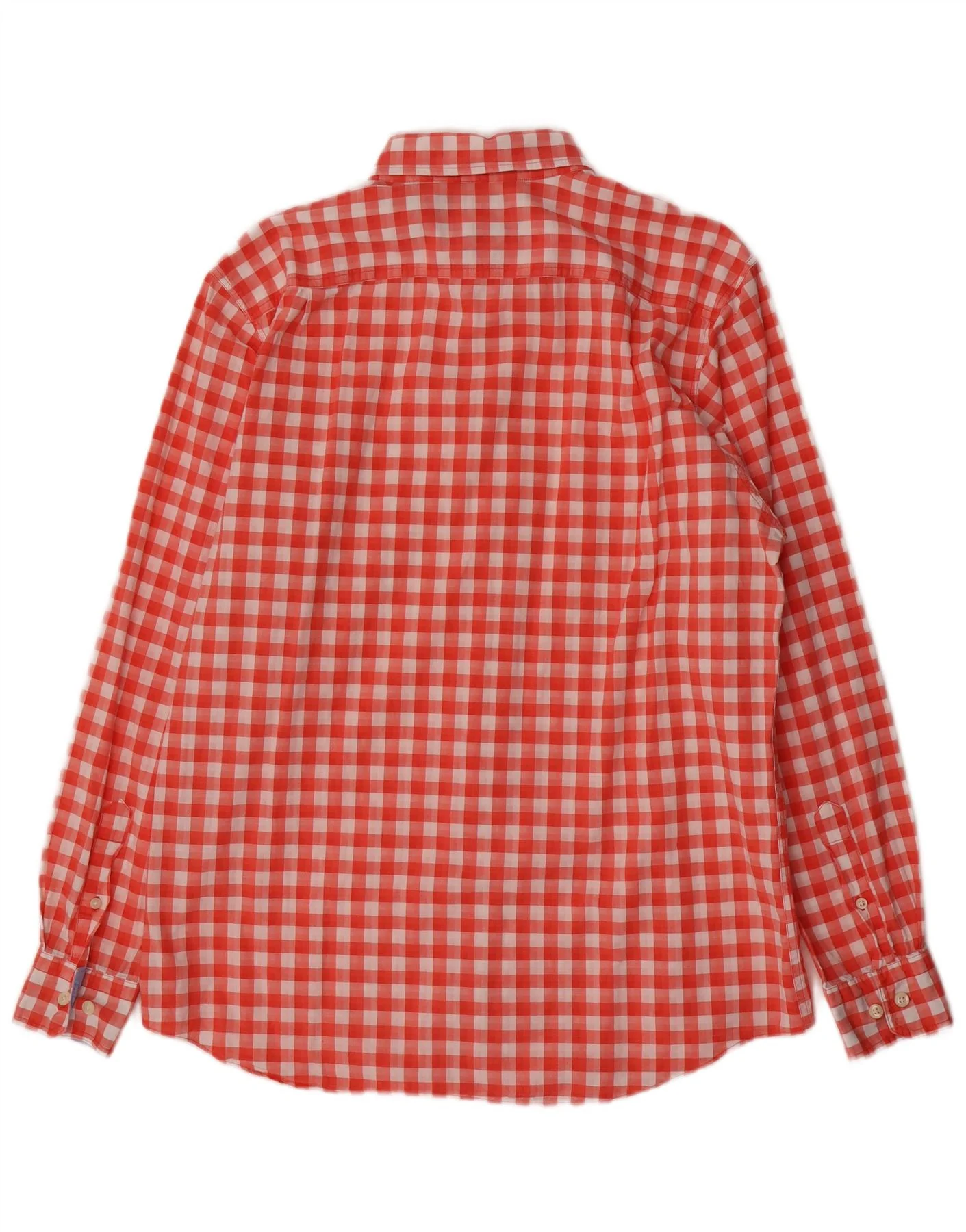 Nautica Mens Shirt Medium Red Gingham Cotton - Image 2