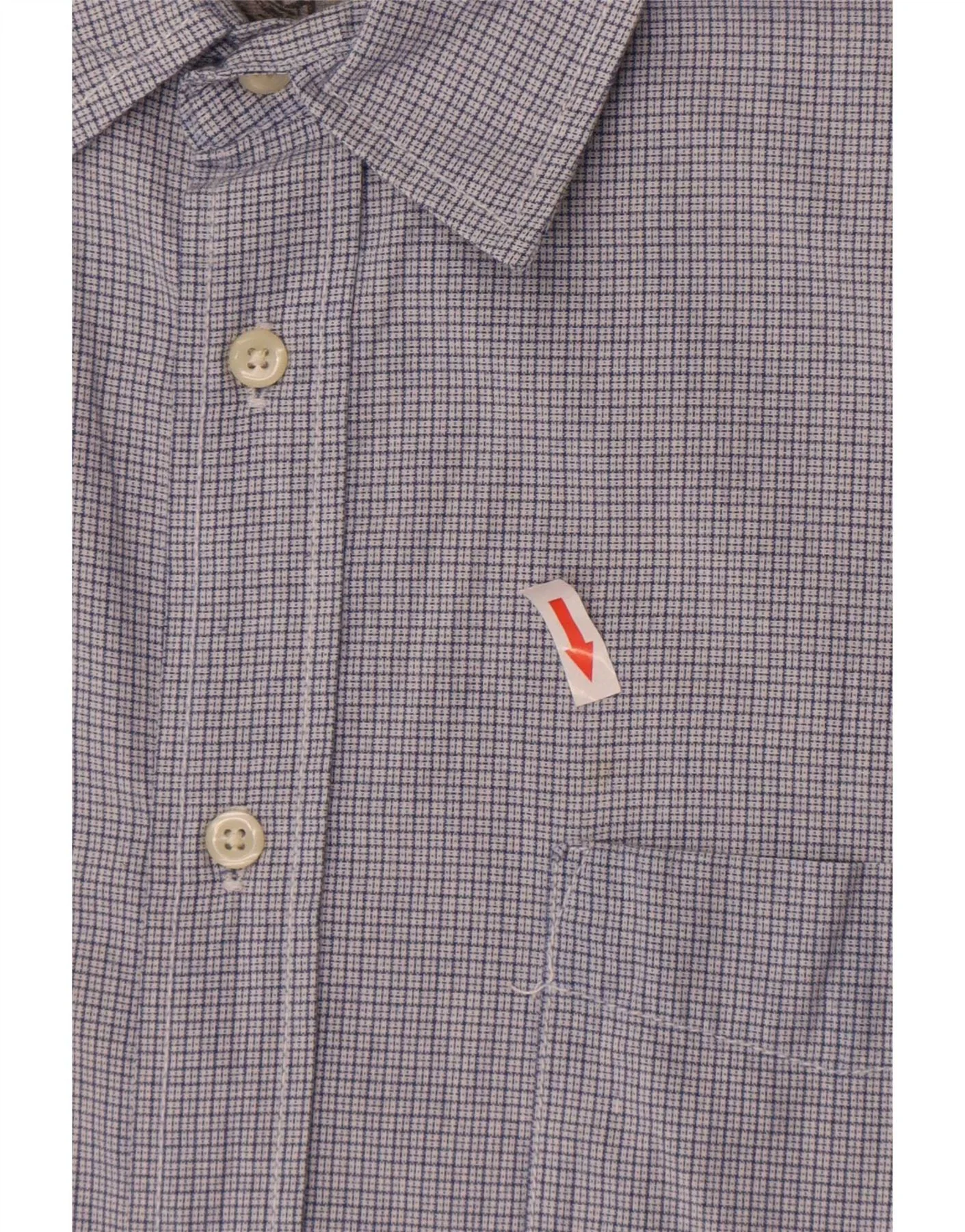 Nautica Mens Short Sleeve Regular Fit Shirt Large Blue Check Cotton - Image 3